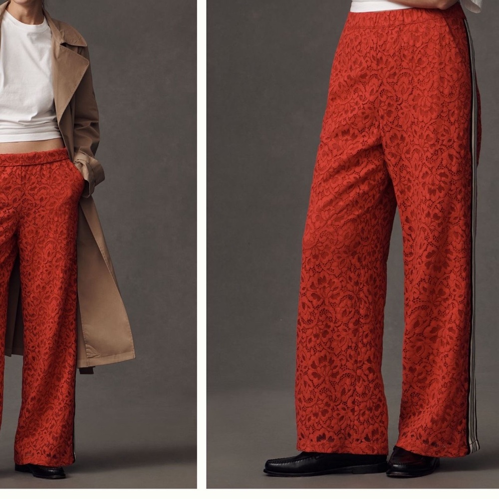 The Brooklin Lace Pull-On Track Pants by Maeve